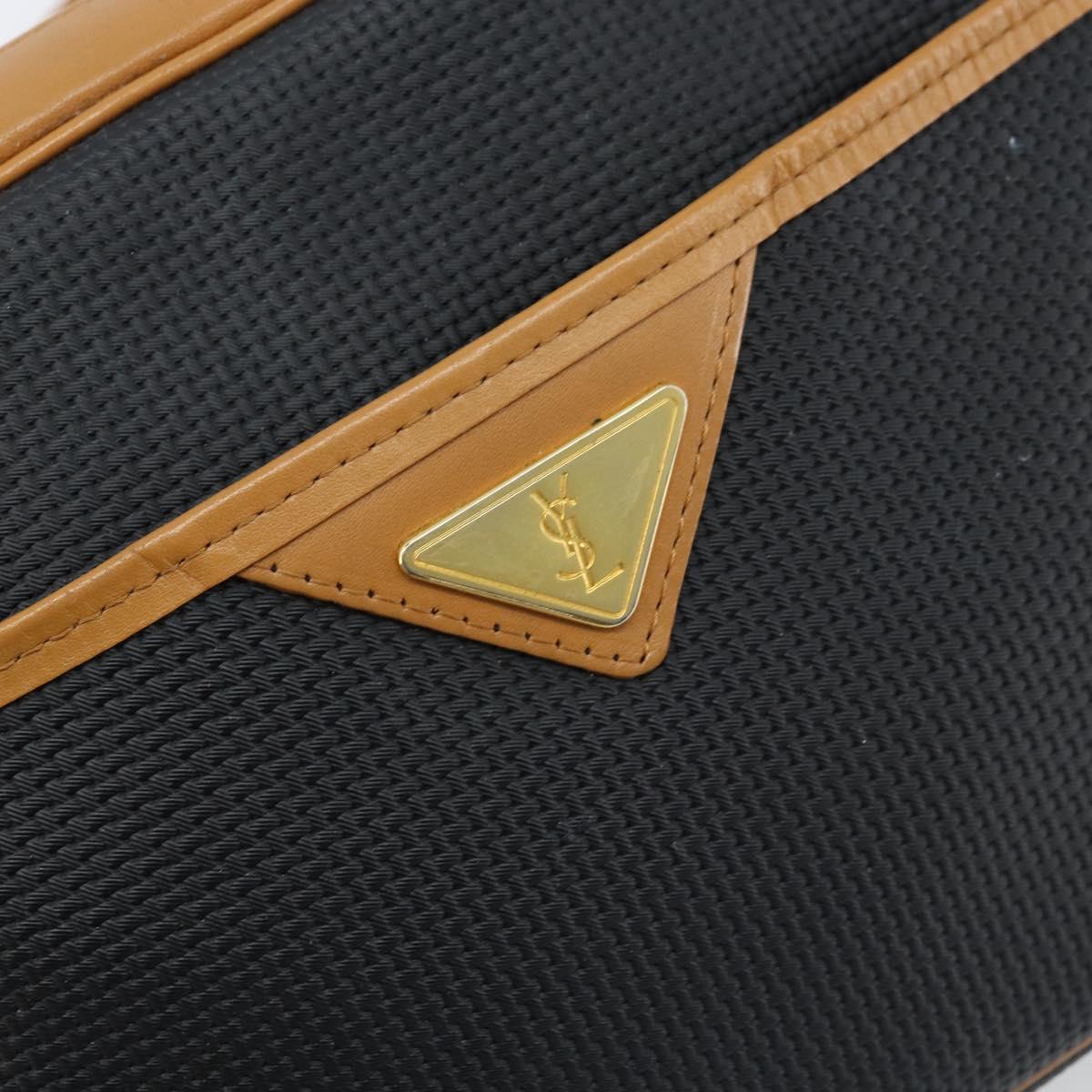 SAINT LAURENT Shoulder Bag PVC Navy Gold Auth am10861V