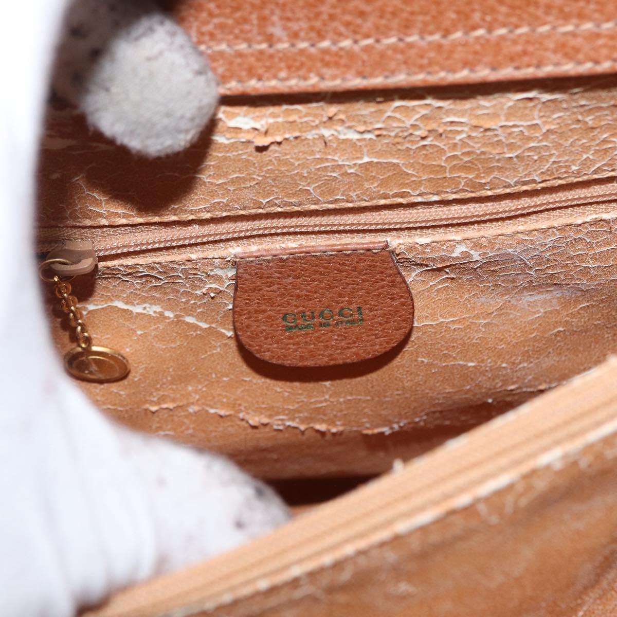 GUCCI Bamboo Hand Bag Leather Brown Gold 002 2853 0260 0 Auth am10871