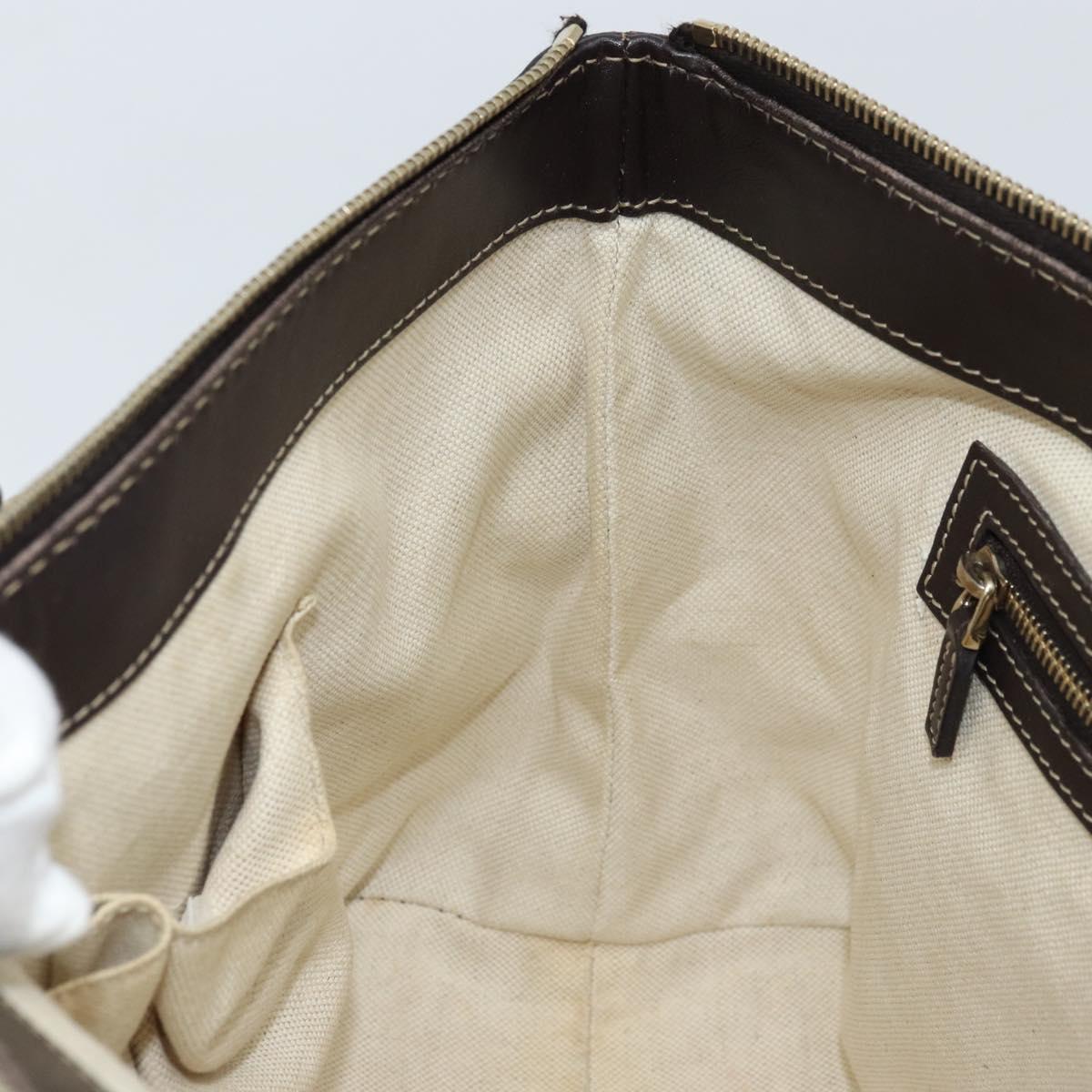 GUCCI GG Canvas Lovely Hand Bag Beige Gold 257069 Auth am10873V