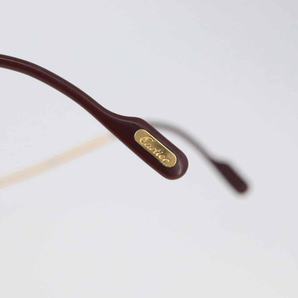CARTIER Trinity Glasses metal Gold Tone Auth am10917