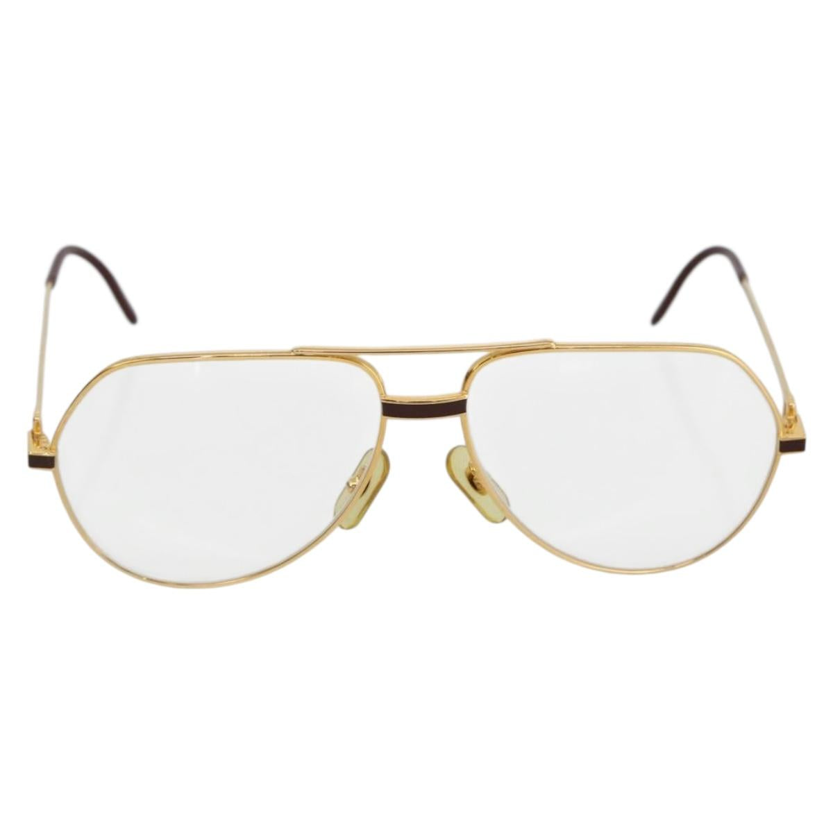 CARTIER Sunglasses metal Gold Tone Auth am10920V