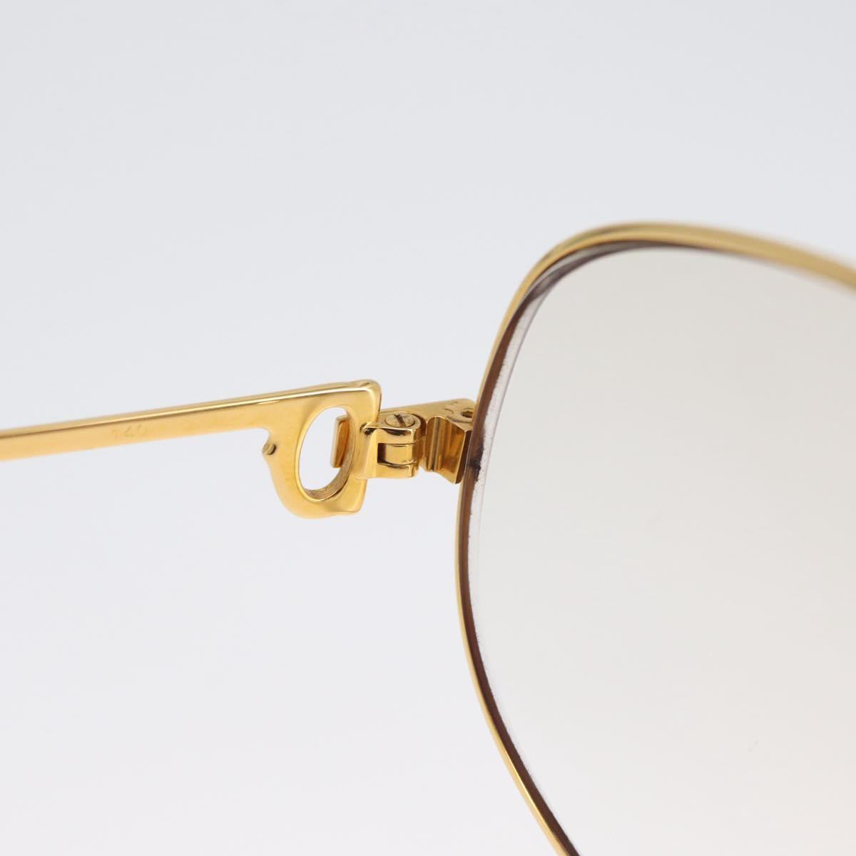 CARTIER Glasses metal Gold Tone Auth am10921