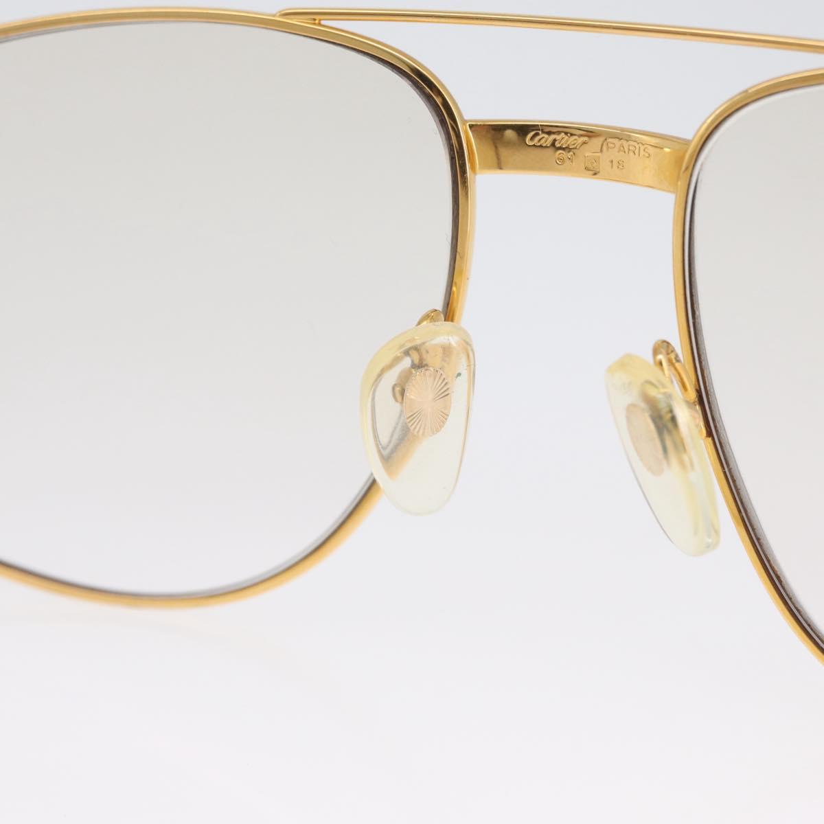 CARTIER Glasses metal Gold Tone Auth am10921