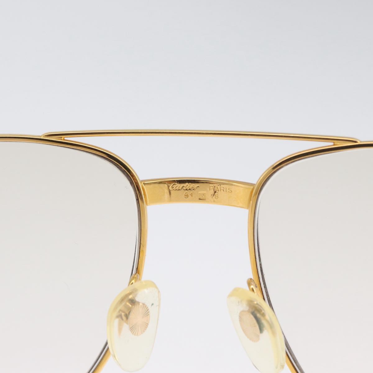 CARTIER Glasses metal Gold Tone Auth am10921