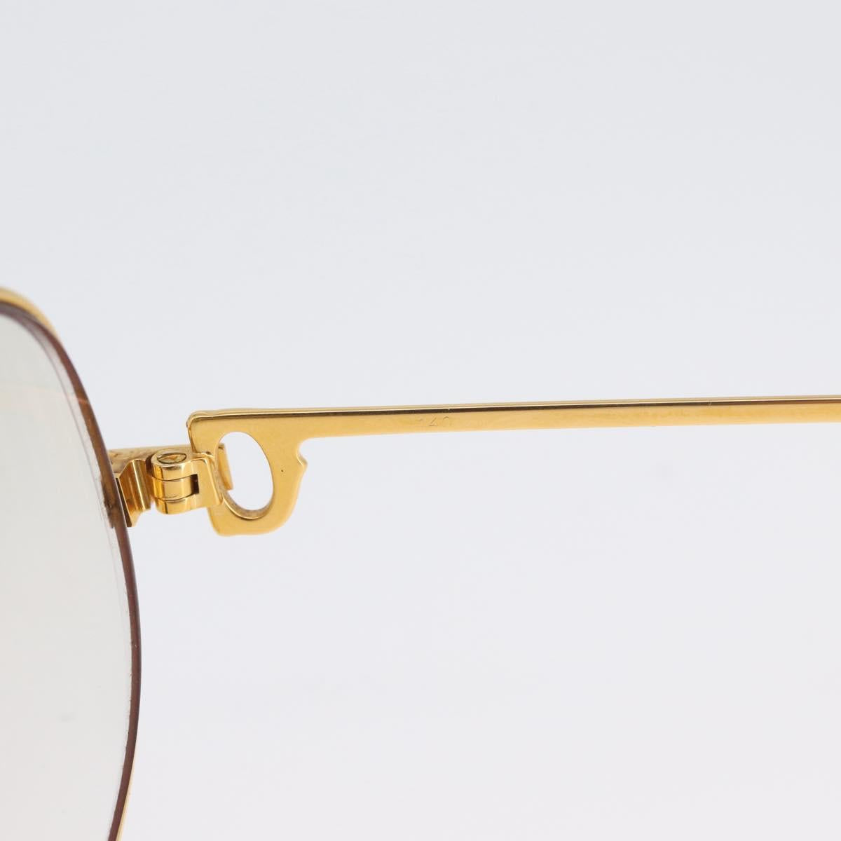 CARTIER Glasses metal Gold Tone Auth am10921