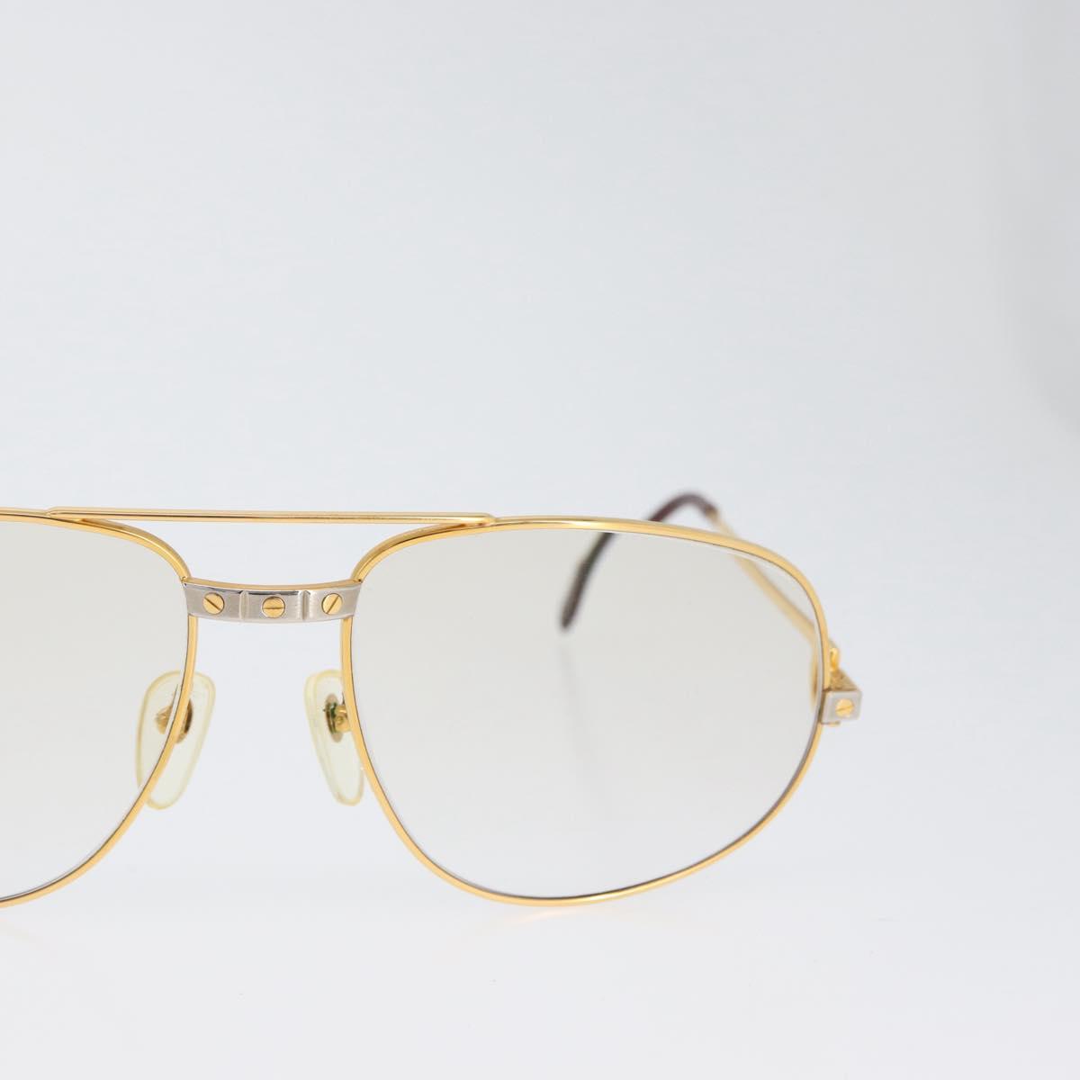 CARTIER Glasses metal Gold Tone Auth am10921