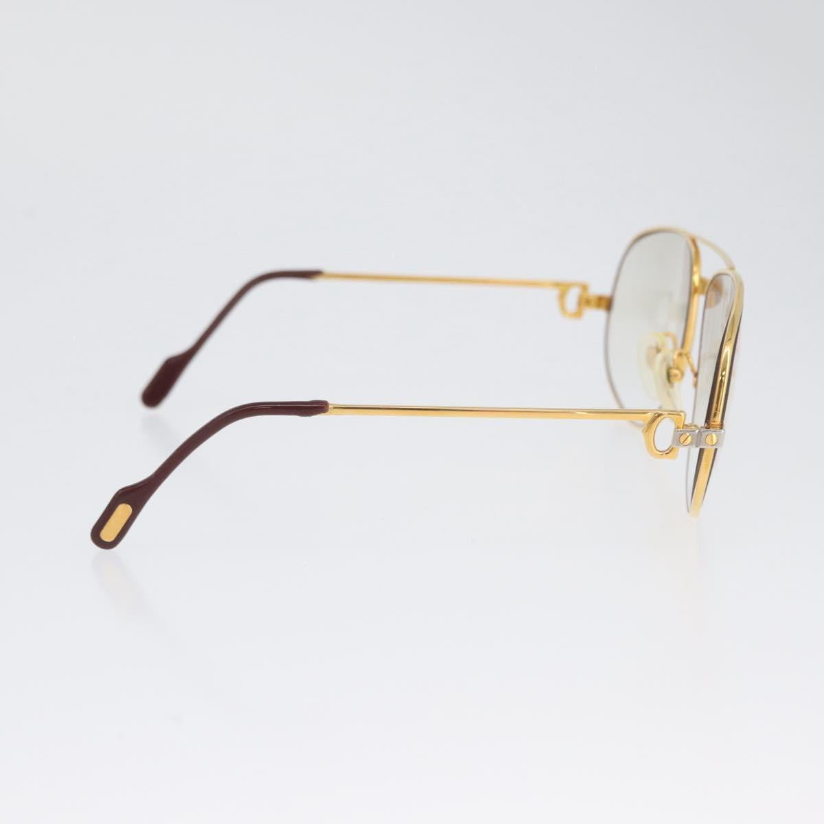 CARTIER Glasses metal Gold Tone Auth am10921
