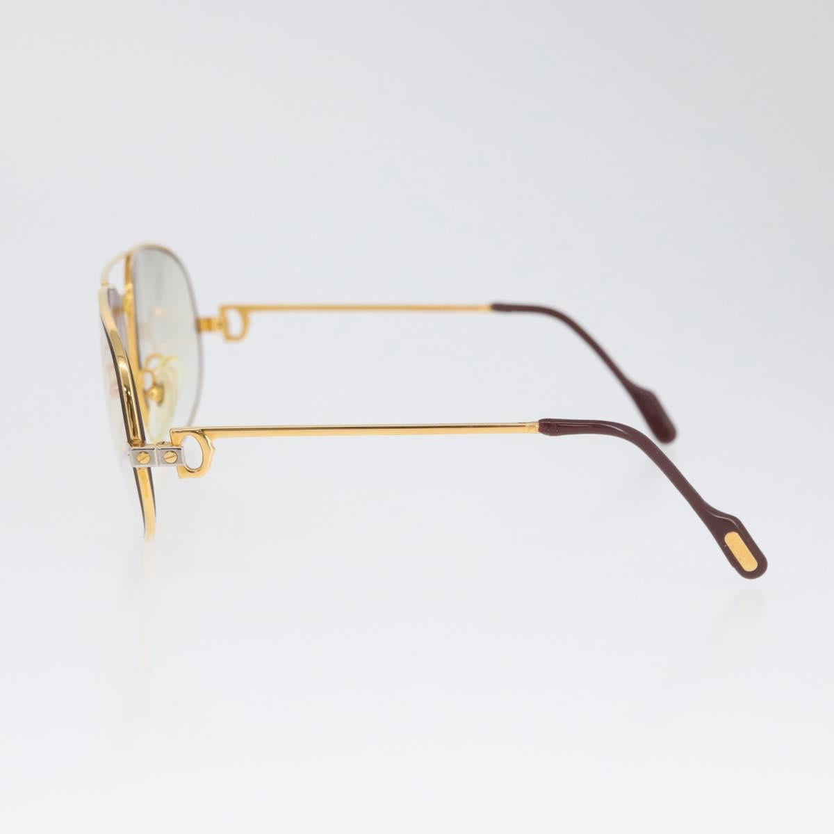 CARTIER Glasses metal Gold Tone Auth am10921