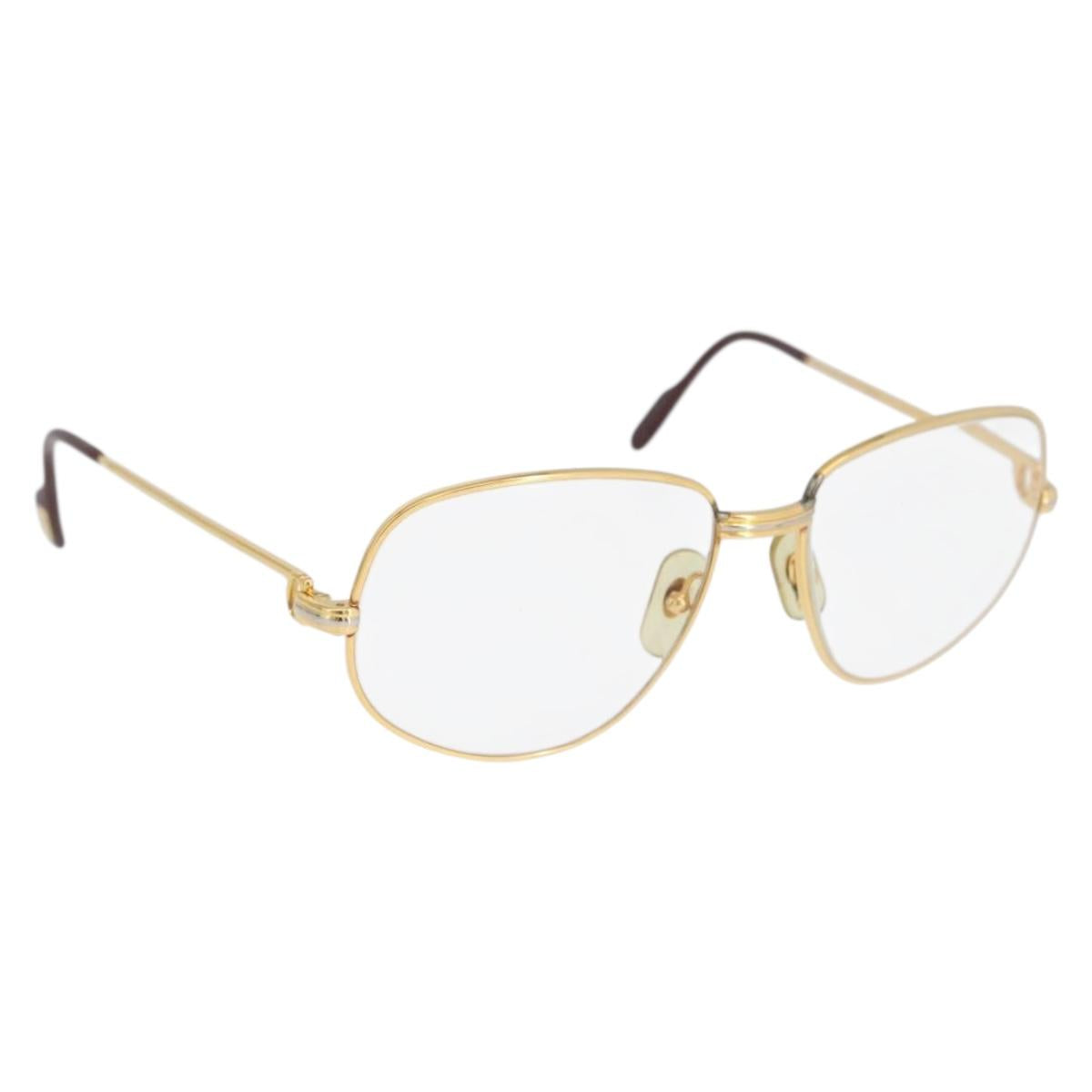CARTIER Trinity Glasses metal Gold Tone Auth am10922