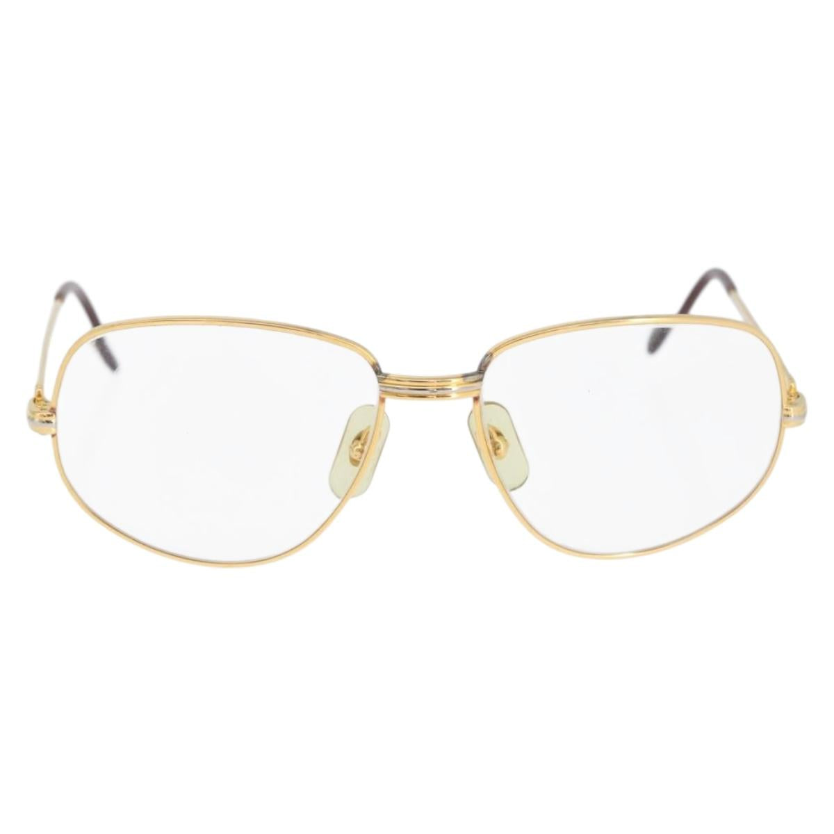 CARTIER Trinity Glasses metal Gold Tone Auth am10922