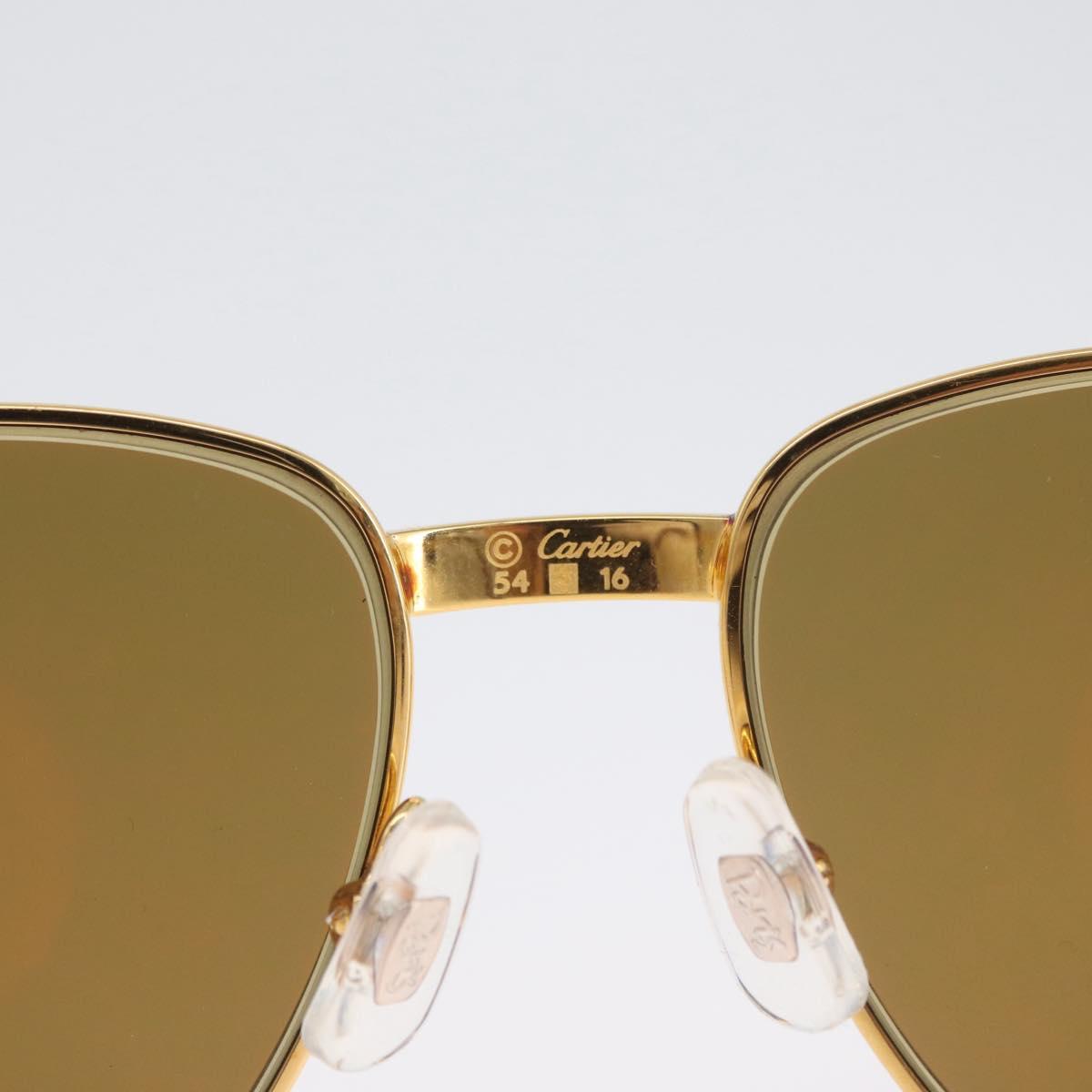 CARTIER Sunglasses metal Gold Tone Auth am10923