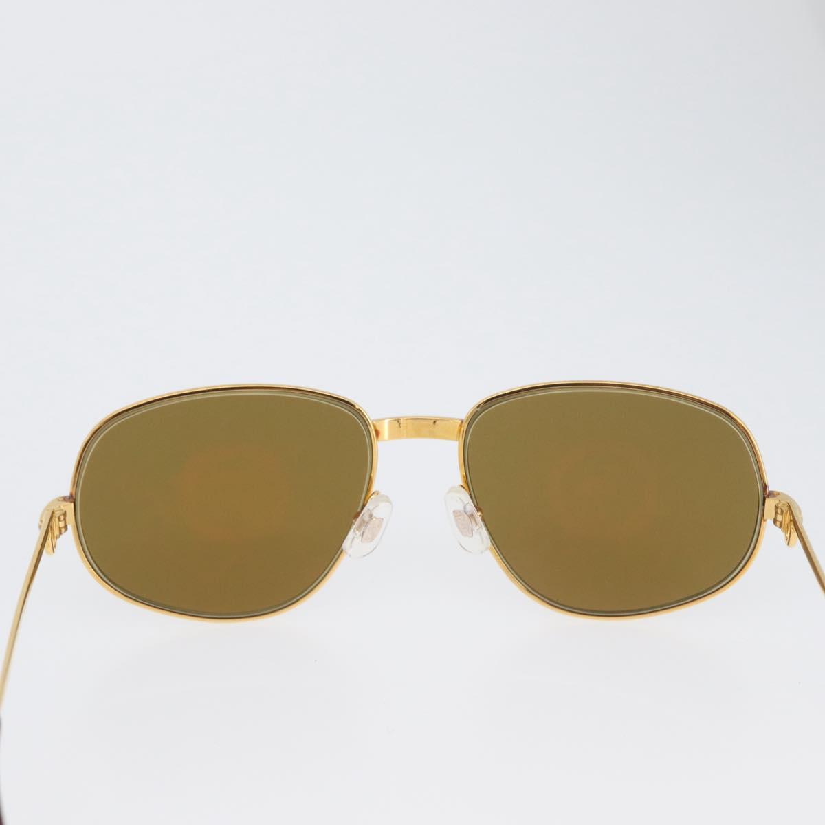 CARTIER Sunglasses metal Gold Tone Auth am10923