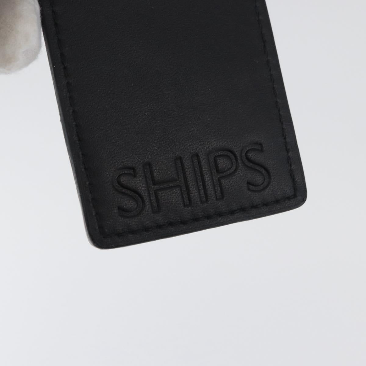 TUMI Pouch Name Tag Leather nylon 6 Set Black Auth am10927