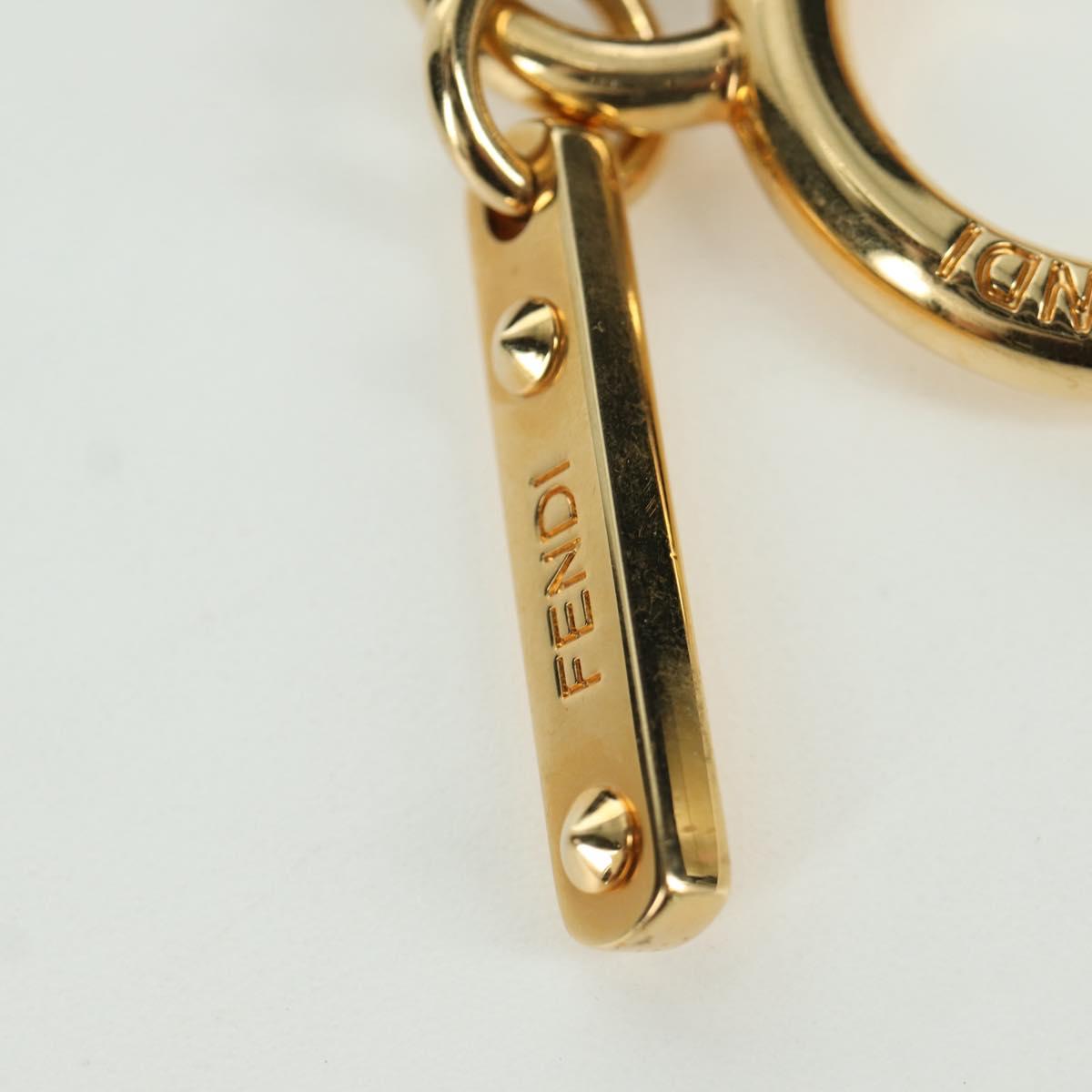 FENDI Pom Pom Bag Charm Dark Brown Auth am10929V