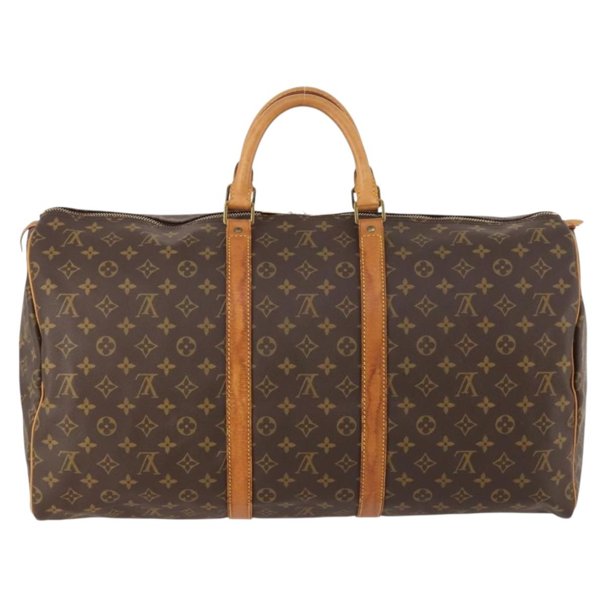 LOUIS VUITTON Monogram Keepall 55 Boston Bag M41424 LV Auth am10942