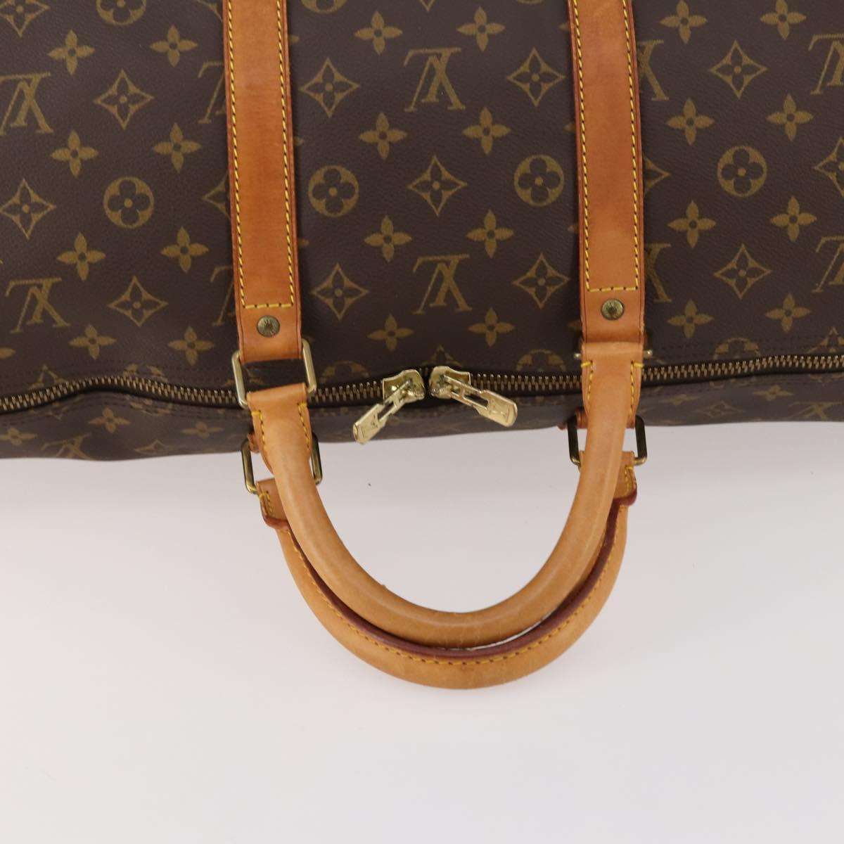 LOUIS VUITTON Monogram Keepall 55 Boston Bag M41424 LV Auth am10942