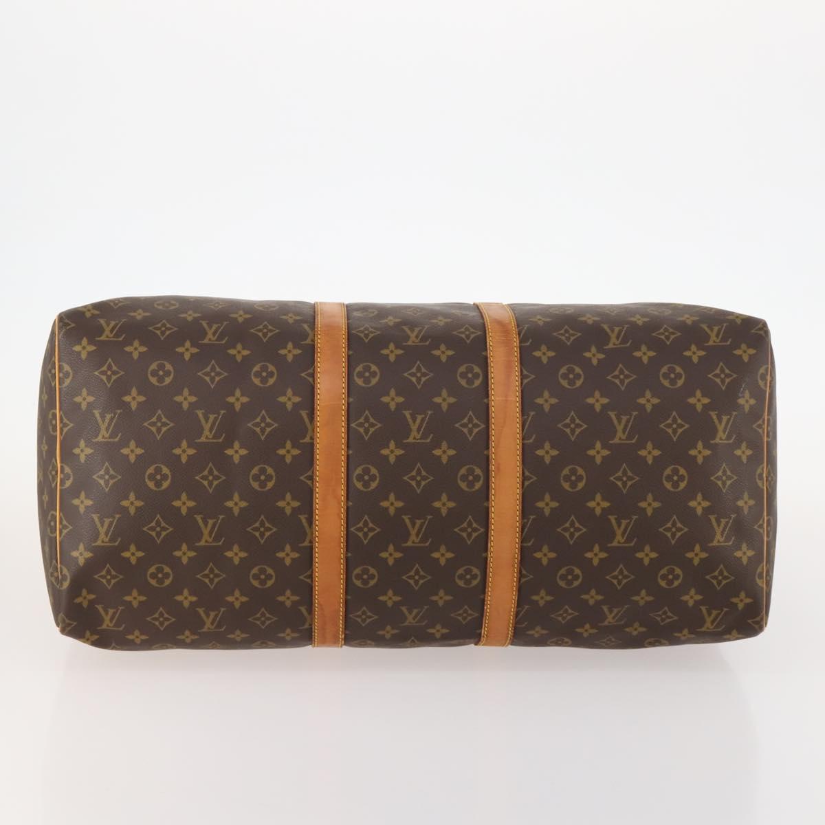 LOUIS VUITTON Monogram Keepall 55 Boston Bag M41424 LV Auth am10942