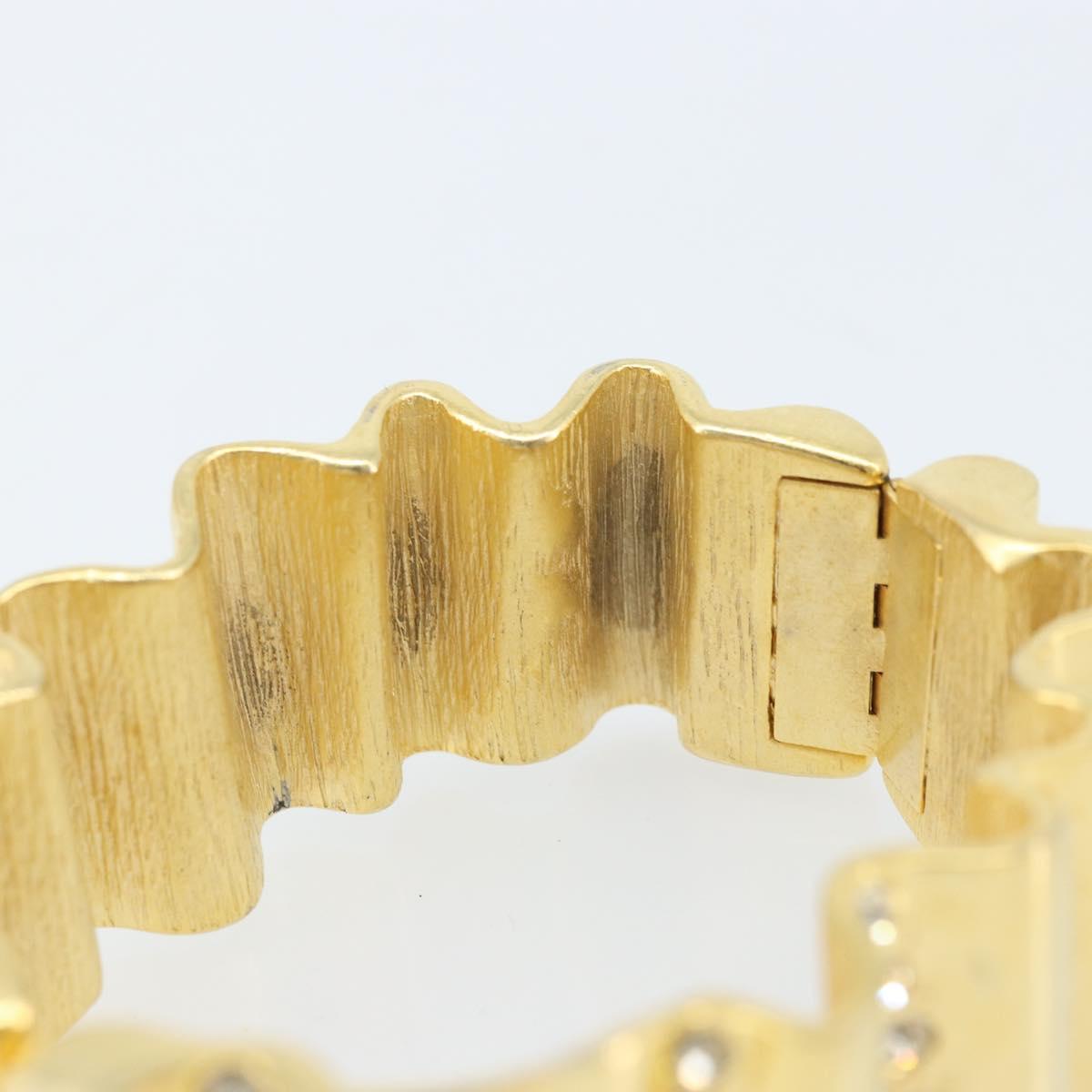 GIVENCHY Rhinestone Bangle metal Gold Auth am10954A
