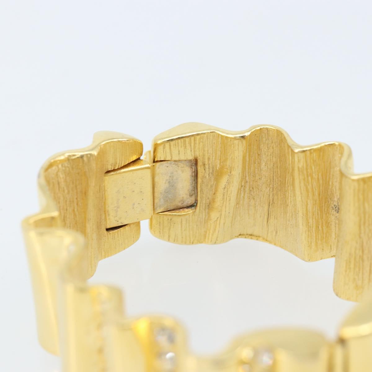 GIVENCHY Rhinestone Bangle metal Gold Auth am10954A