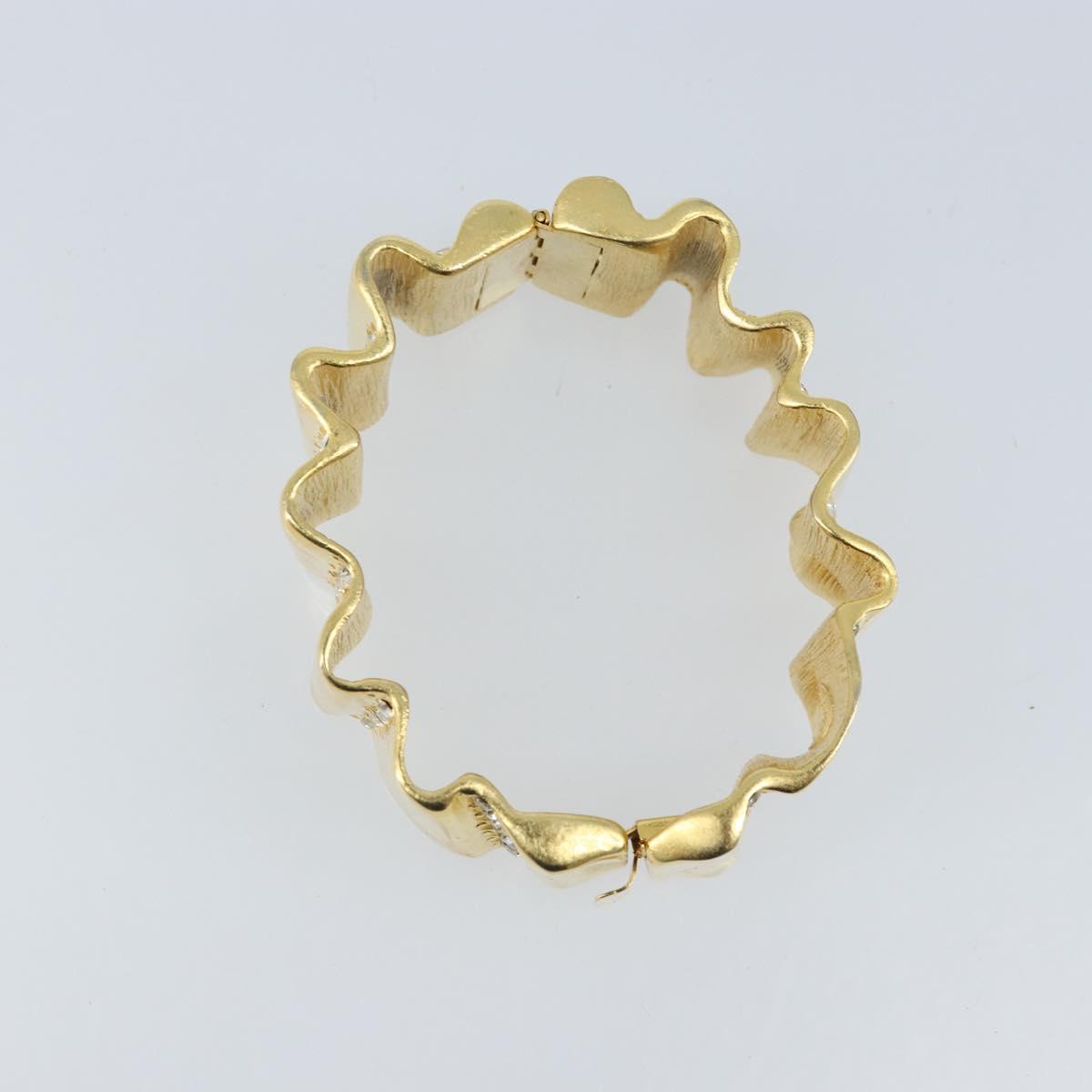 GIVENCHY Rhinestone Bangle metal Gold Auth am10954A