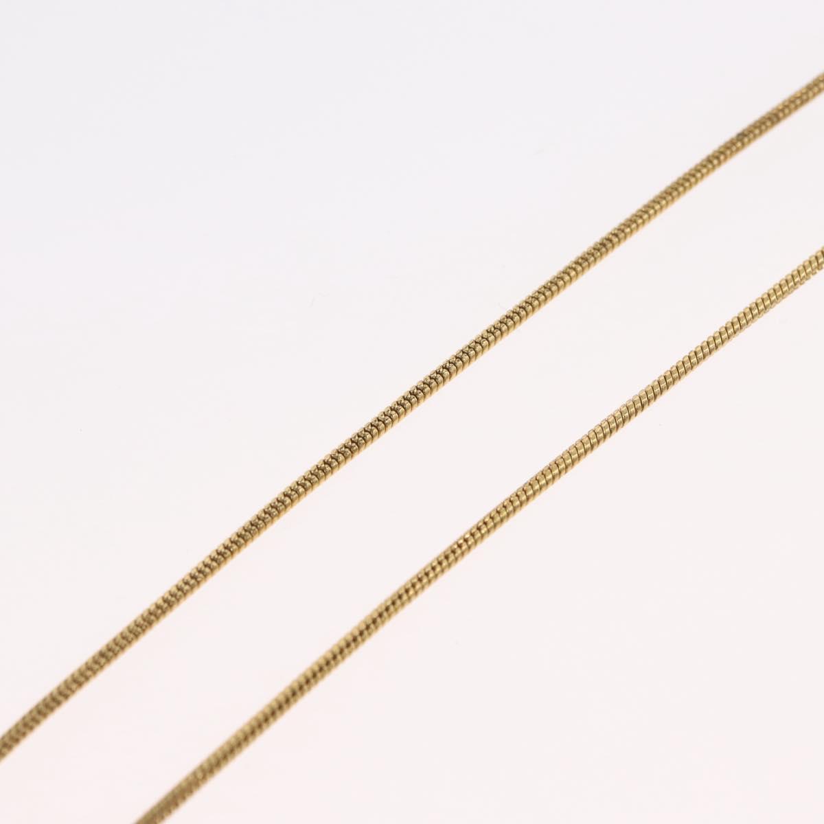 Christian Dior D Necklace metal Gold Auth am10955