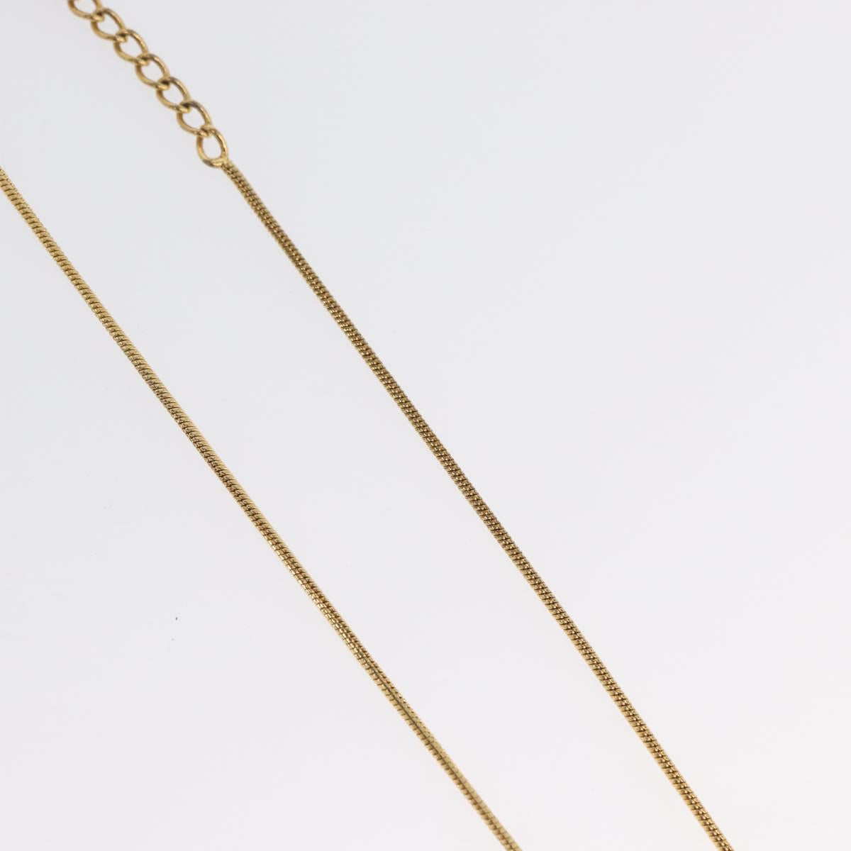 Christian Dior D Necklace metal Gold Auth am10955