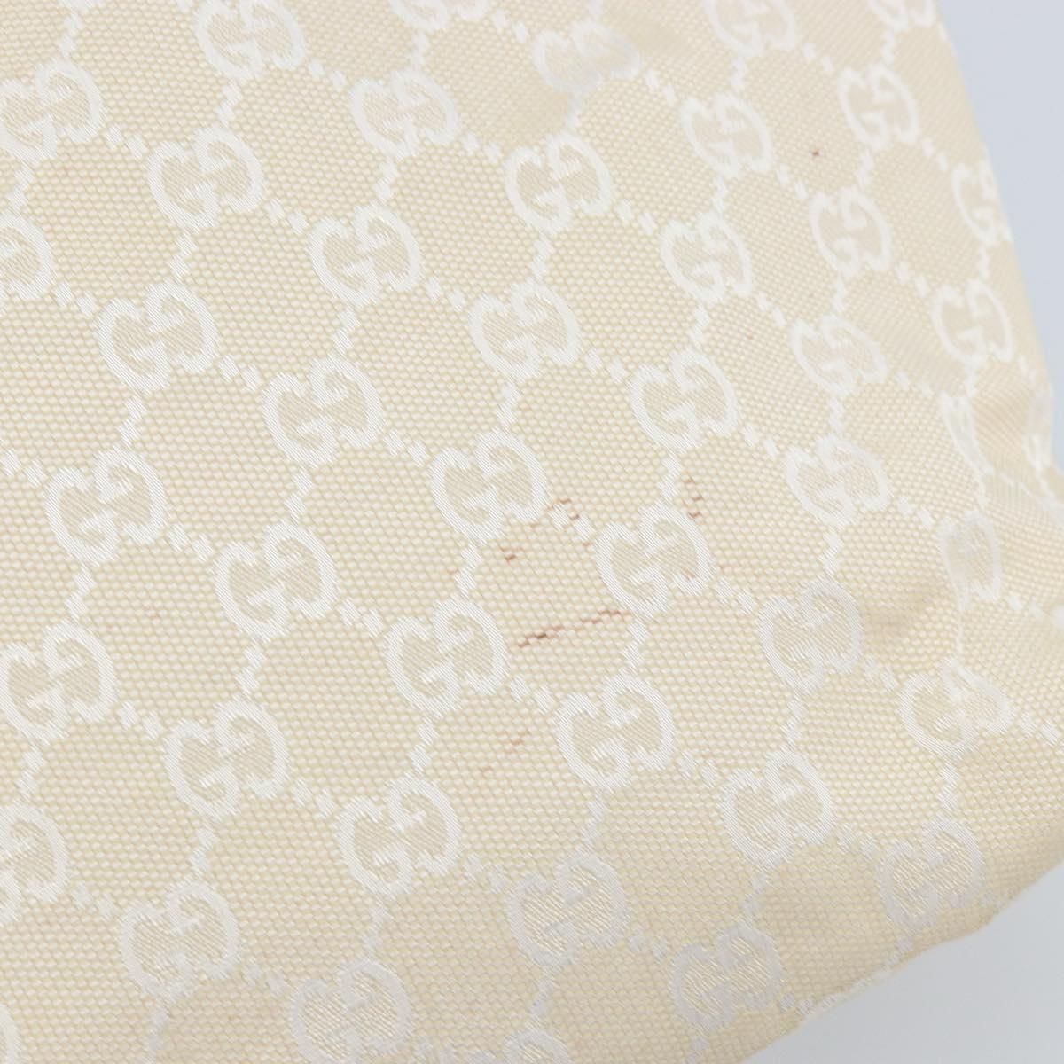 GUCCI GG Canvas Tote Bag Outlet Gold White 257250 Auth am10958