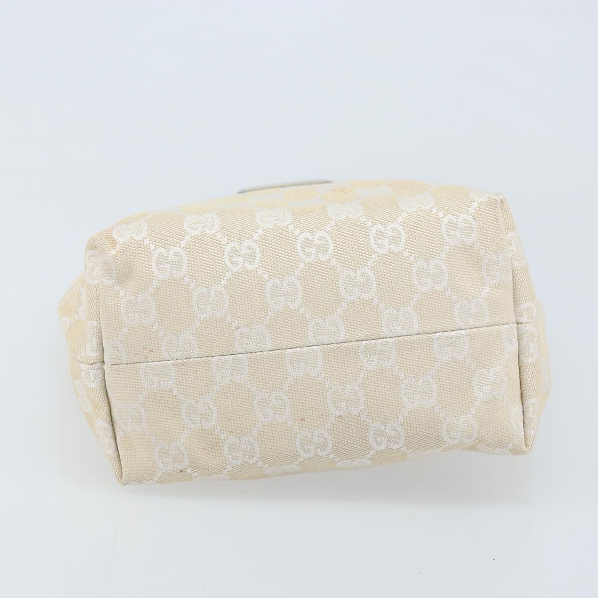 GUCCI GG Canvas Tote Bag Outlet Gold White 257250 Auth am10958