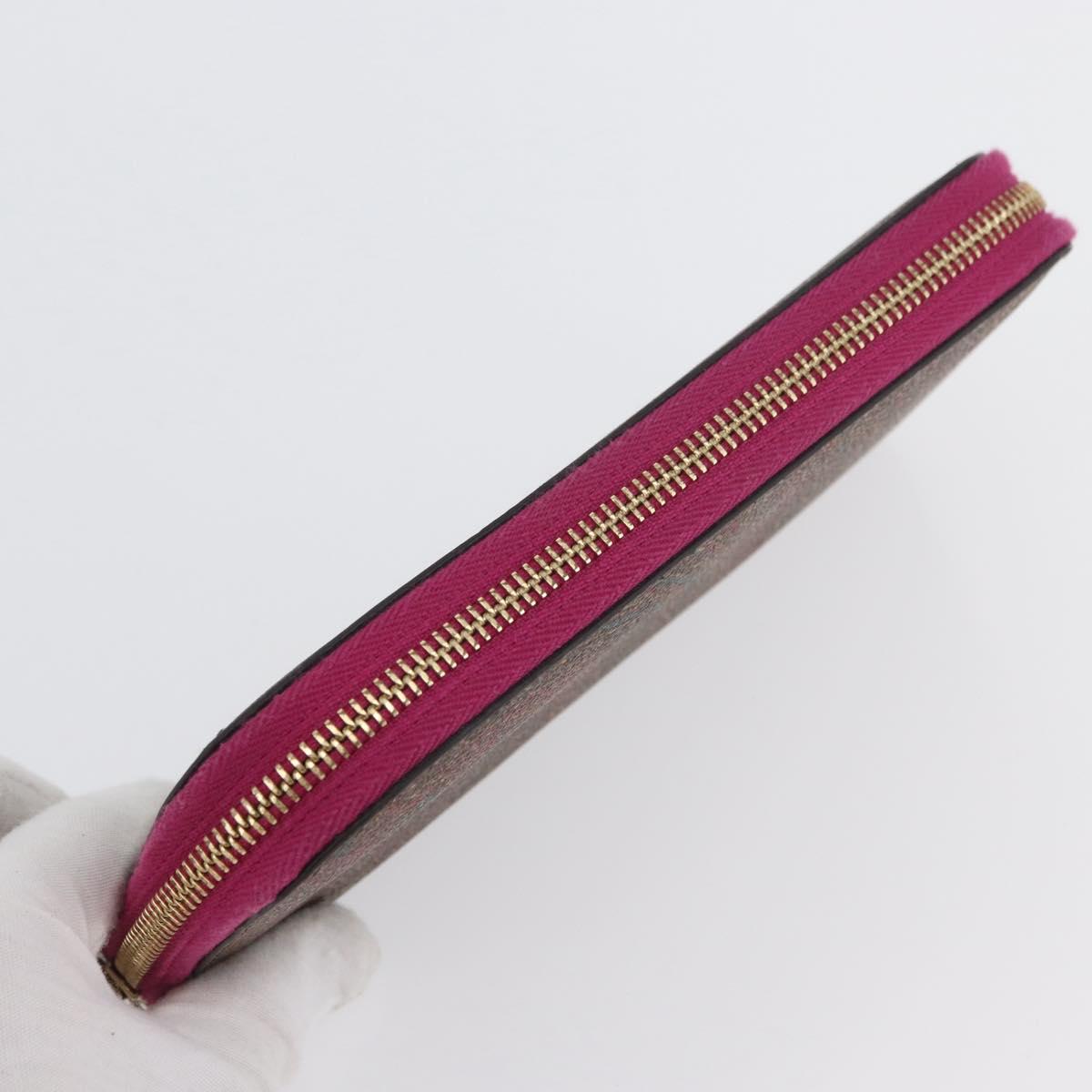 ETRO Paisley Long Wallet PVC Leather Bordeaux Auth am10960V