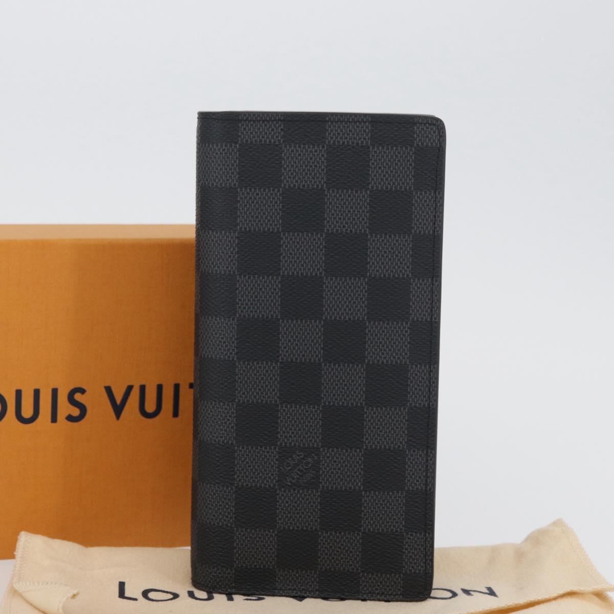 LOUIS VUITTON Damier Graphite Portefeuille Plaza Wallet N62665 LV Auth am10965V