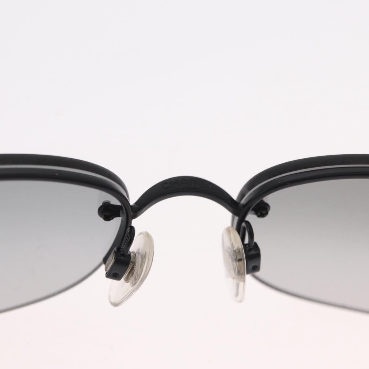 CHANEL CC Sunglasses metal Black CC Auth am10967V