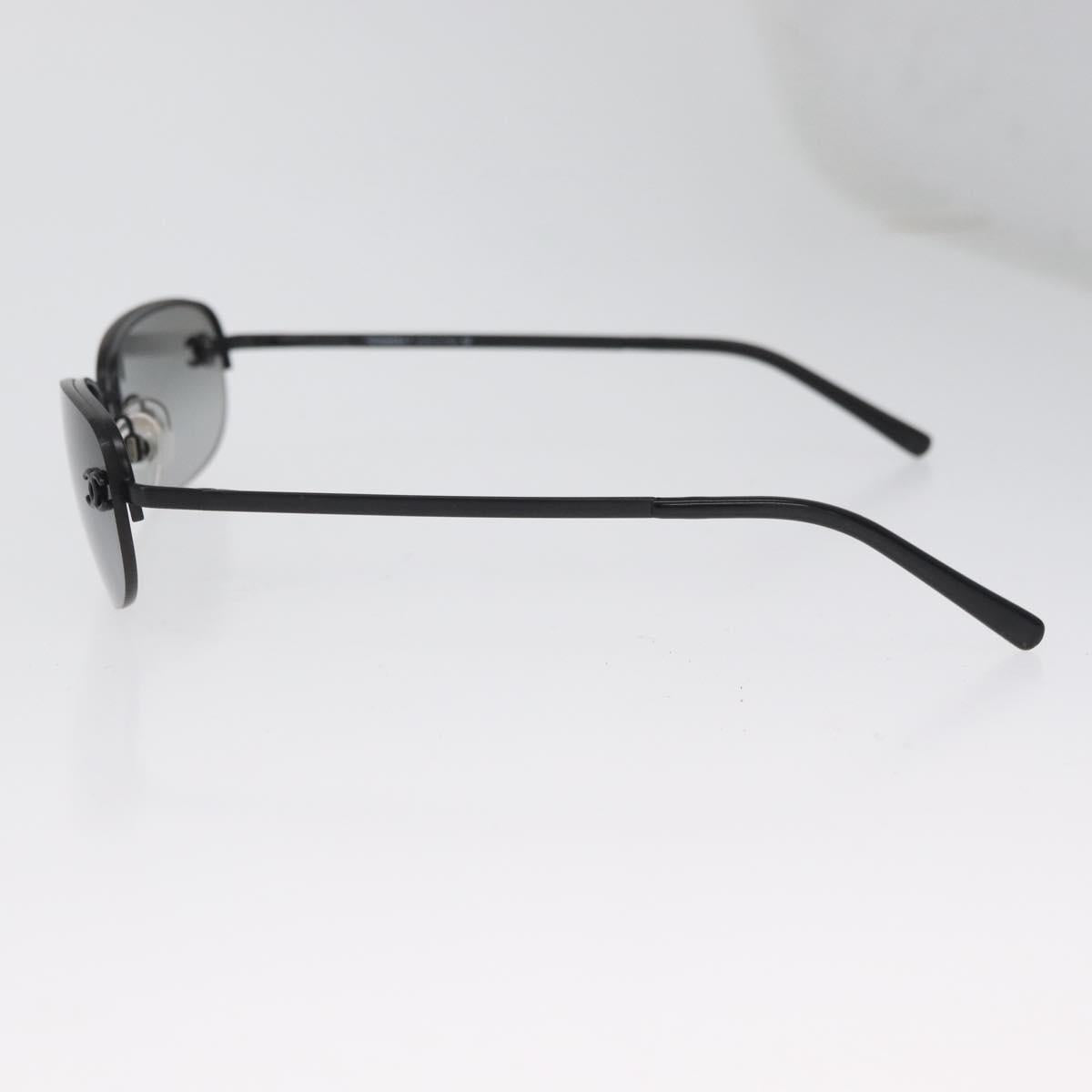 CHANEL CC Sunglasses metal Black CC Auth am10967V