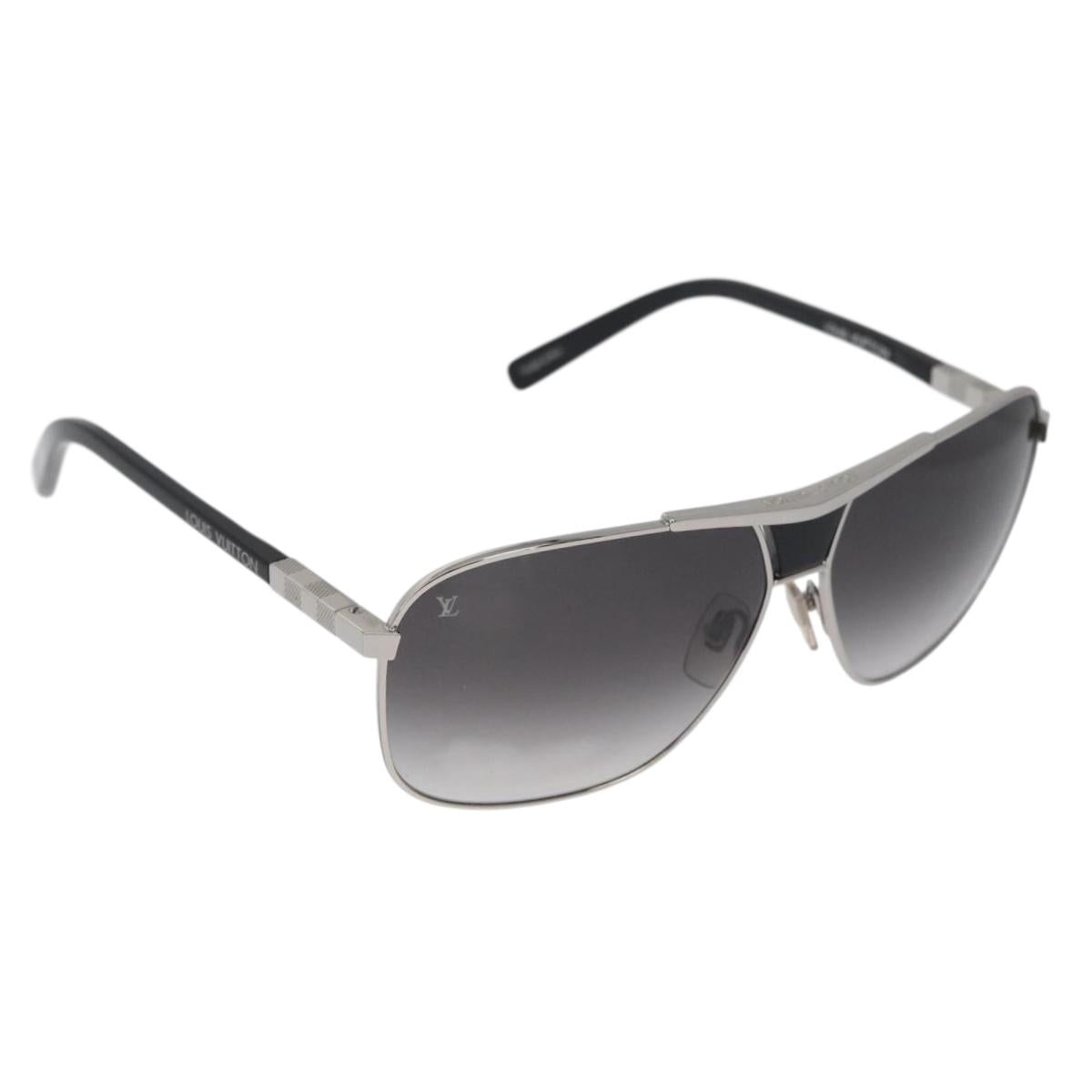 LOUIS VUITTON Sunglasses metal Black LV Auth am10968V