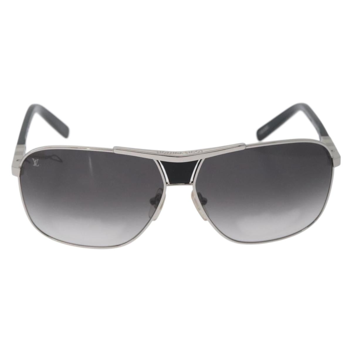 LOUIS VUITTON Sunglasses metal Black LV Auth am10968V