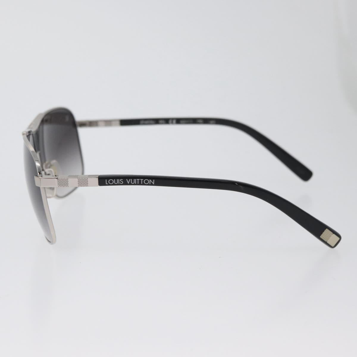 LOUIS VUITTON Sunglasses metal Black LV Auth am10968V