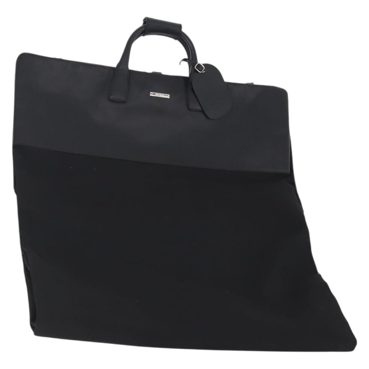 GUCCI Garment Cover Nylon Black Silver 011 2702 Auth am10969