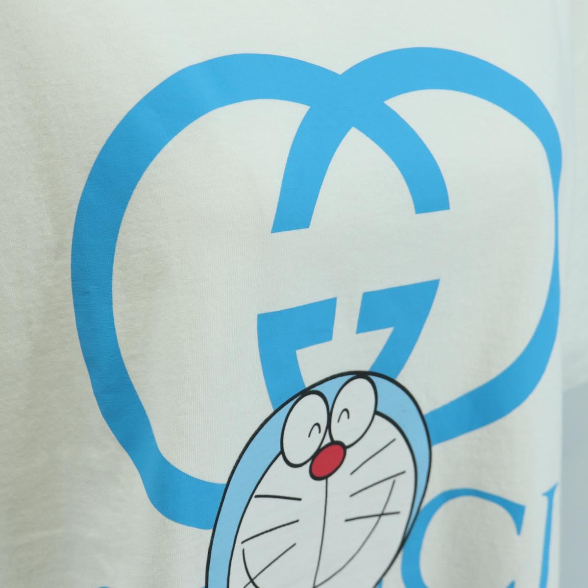 GUCCI Doraemon Collaboration Short Sleeved T Shirt Cotton White Auth am10973M