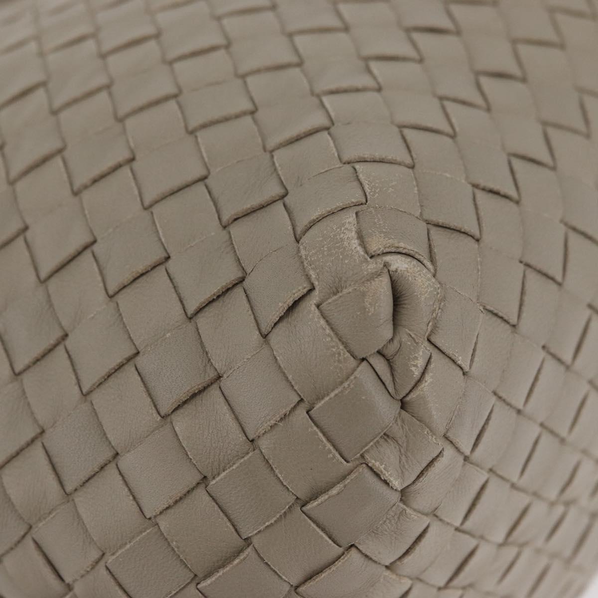 BOTTEGA VENETA INTRECCIATO Tote Bag Leather Beige Auth am10978V