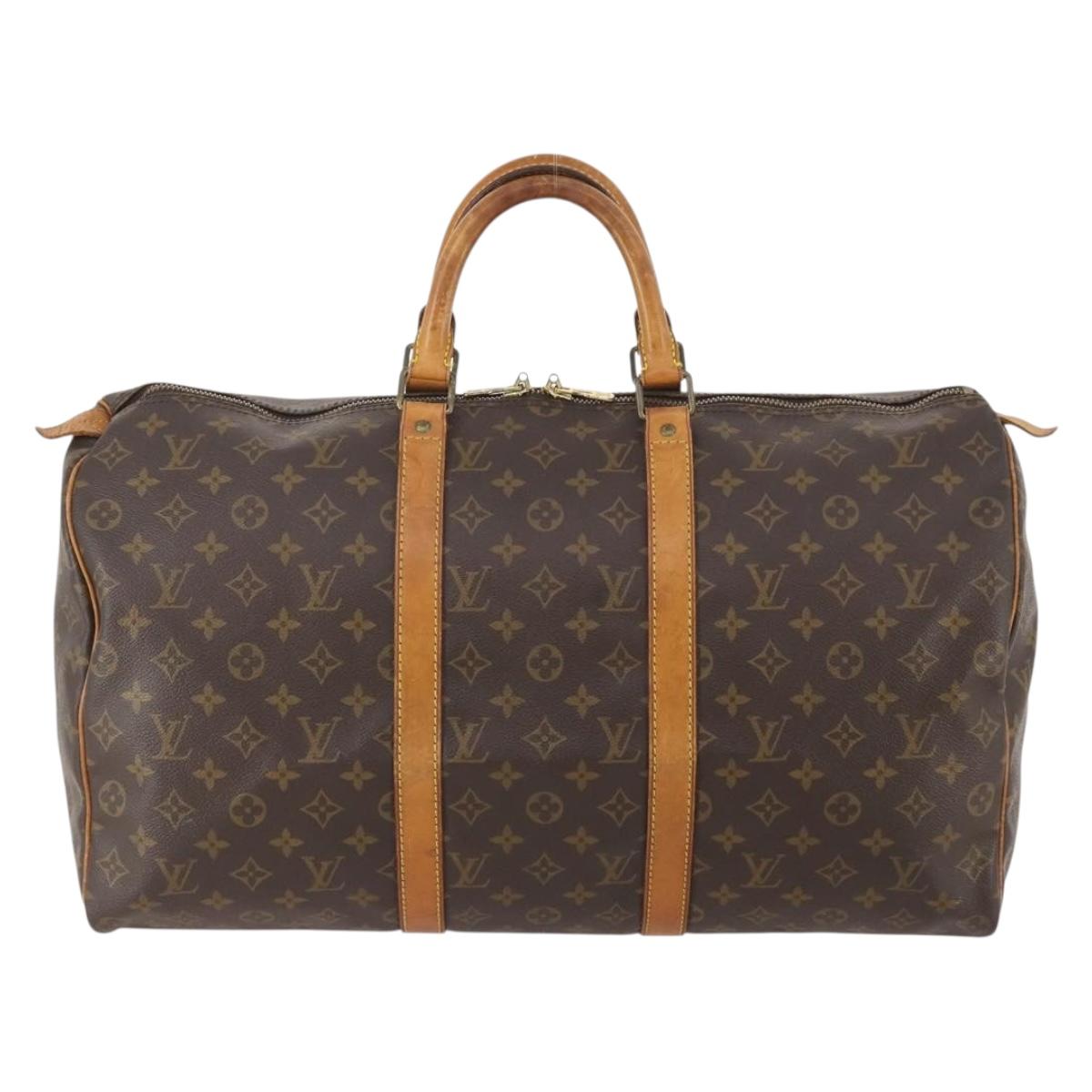 LOUIS VUITTON Monogram Keepall 50 Boston Bag M41426 LV Auth am10983