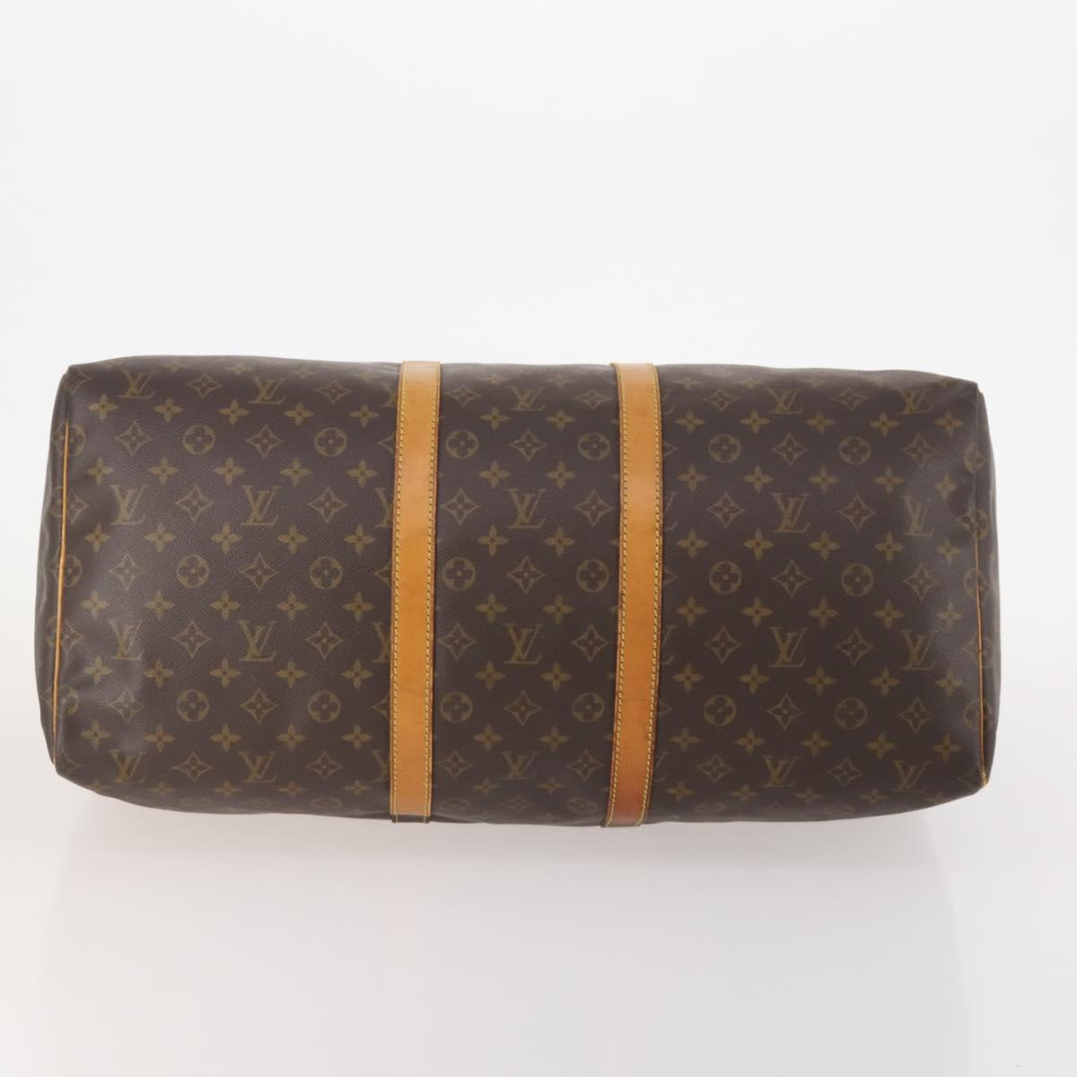 LOUIS VUITTON Monogram Keepall 55 Boston Bag M41424 LV Auth am10986