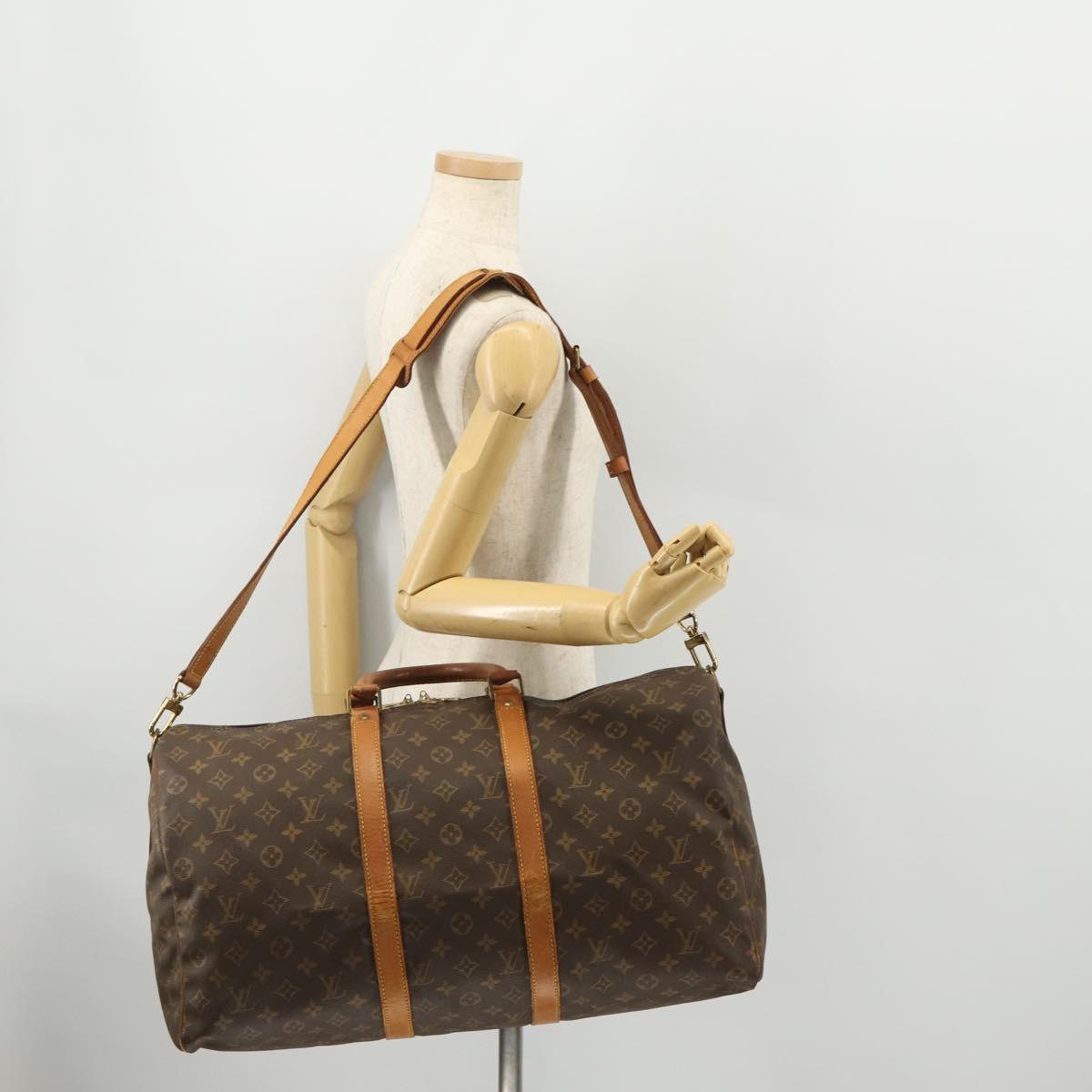 LOUIS VUITTON Monogram Keepall Bandouliere 50 Boston Bag M41416 LV Auth am10989