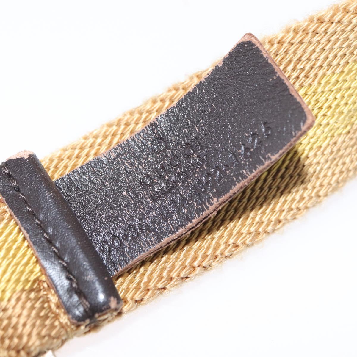 GUCCI Sherry Line Belt Canvas 37.4"" Beige 90 36 036 1192 1625 Auth am11003