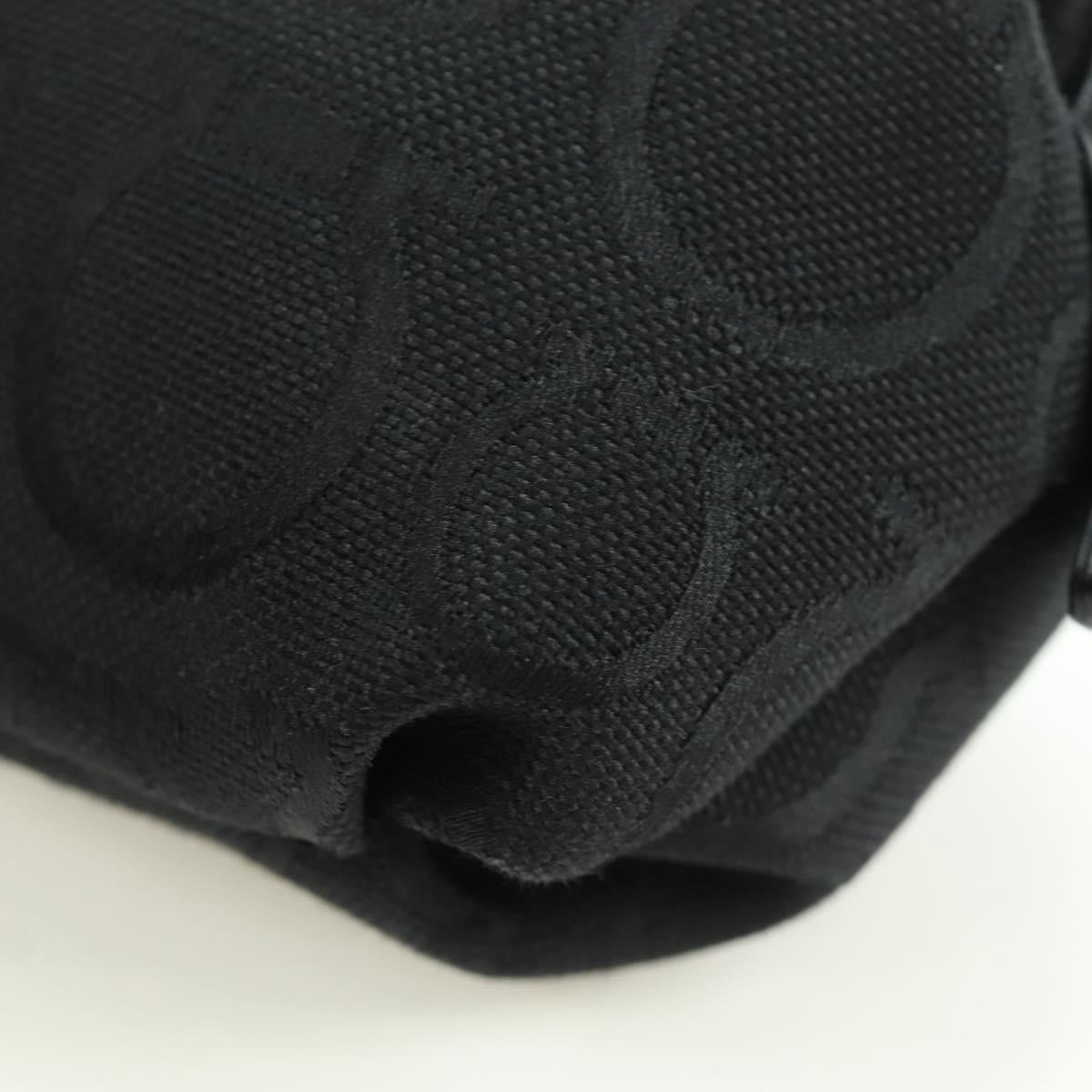 Salvatore Ferragamo Gancini Pouch Canvas Black Auth am11004A