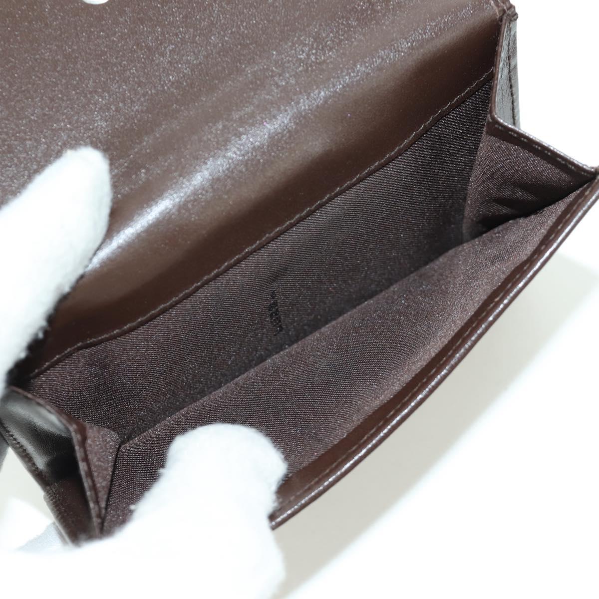 FENDI Zucca Canvas Trifold Wallet Black Brown Auth am11005V