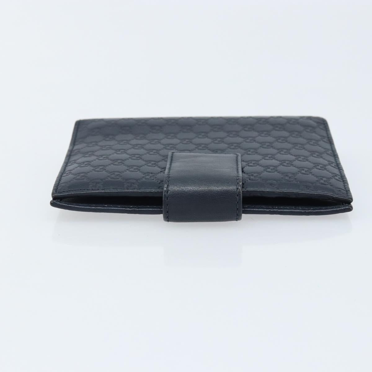 GUCCI Micro GG Guccissima Day Planner Cover Leather Navy 115240 Auth am11017