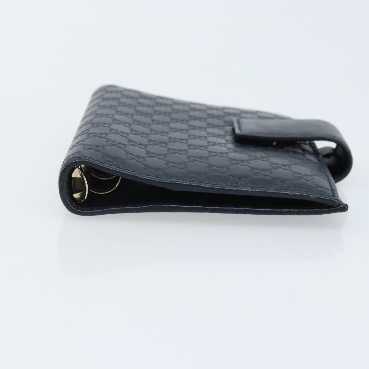 GUCCI Micro GG Guccissima Day Planner Cover Leather Navy 115240 Auth am11017