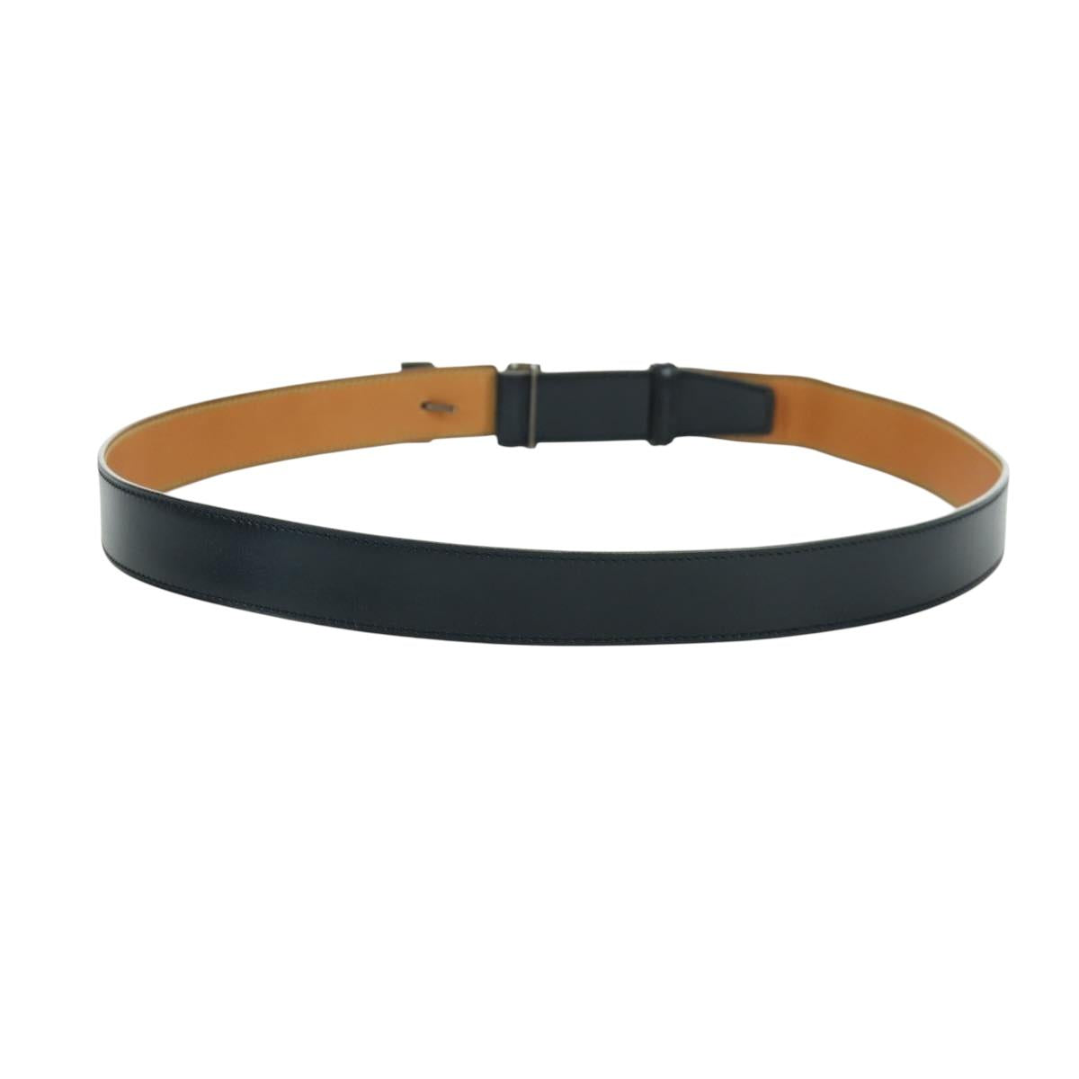 HERMES Constance Belt Leather Vintage 29.5"" Navy Auth am11019A
