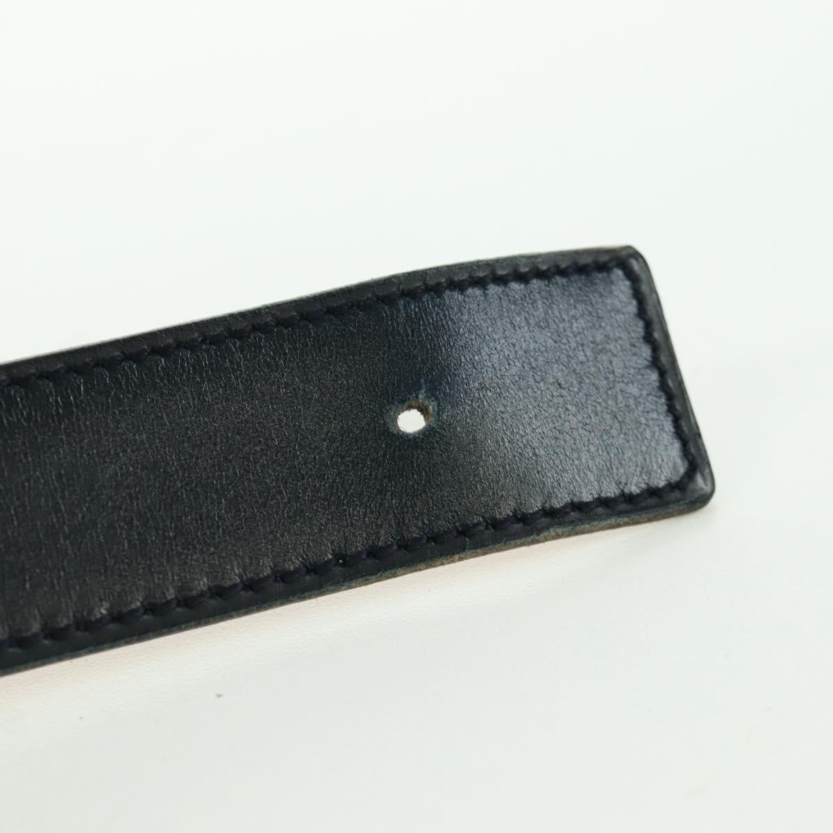 HERMES Constance Belt Leather Vintage 29.5"" Navy Auth am11019A