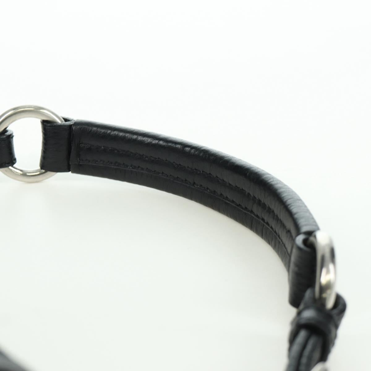 PRADA Hand Bag Nylon Black Silver BR2120 Auth am11021V