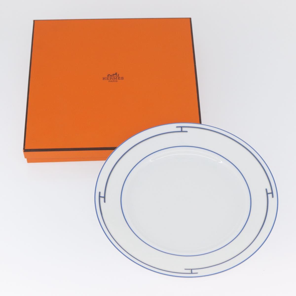 HERMES Rhythm Plate Pottery White Auth am11022M